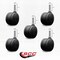 Service Caster 3'' Black Heavy Duty Floor Safe Twin Wheel Caster 7/16 Grip Ring Stem, 5PK SCC-GR02S75-TPR-BLK-716176-5 - alternate 2